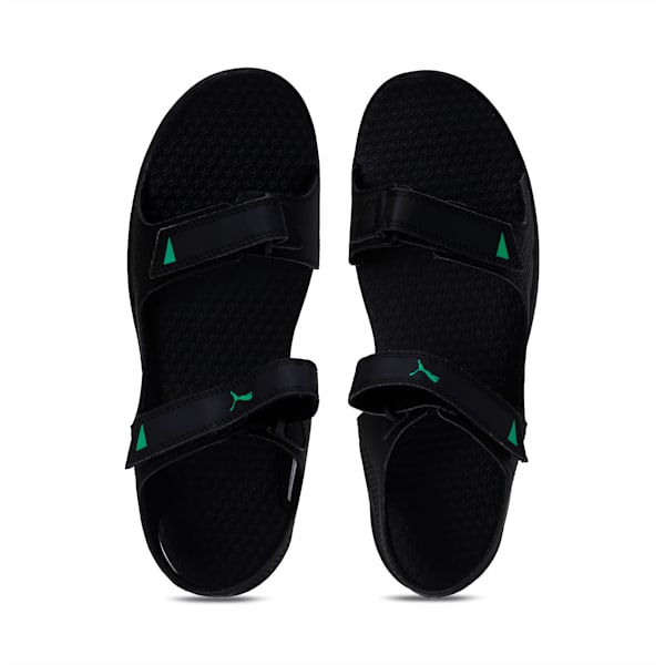Shire Men's Sandals, Puma Black-Irish Green, extralarge-IND
