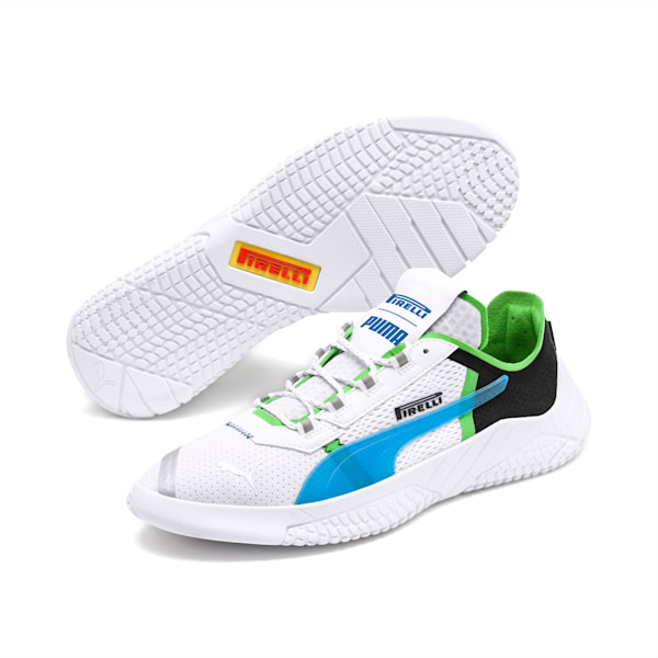 Replicat-X Pirelli Motorsport Shoes, Puma White-Puma Black-Classic Green, extralarge