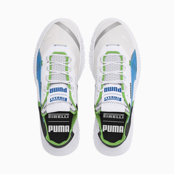 Replica X Pirelli Unisex Shoes, Puma White-Puma Black-Classic Green, extralarge