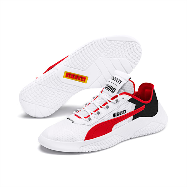 Replicat-X Pirelli Motorsport Shoes, Puma White-Rosso Corsa-Puma Black, extralarge