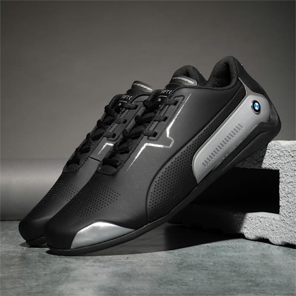 BMW M Motorsport Drift Cat 8 Unisex Motorsport Shoes, Puma Black-Puma Silver, extralarge-IND