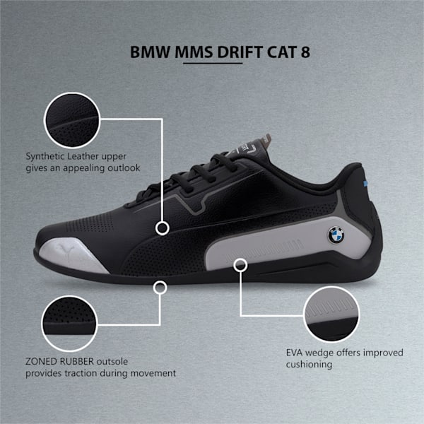 BMW M Motorsport Drift Cat 8 Shoes, Puma Black-Puma Silver