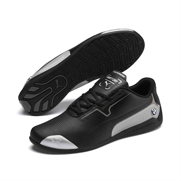 BMW M Motorsport Drift Cat 8 Unisex Motorsport Shoes, Puma Black-Puma Silver, extralarge-IND