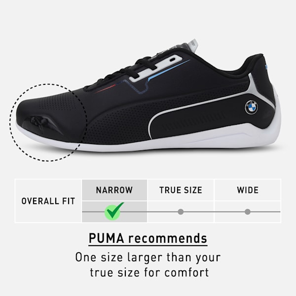 BMW M Motorsport Drift Cat 8 Unisex Motorsport Shoes, Puma Black-Puma Black, extralarge-IND