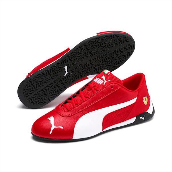 Scuderia Ferrari R-Cat Men's Motorsport Shoes, Rosso Corsa-White-Black, extralarge