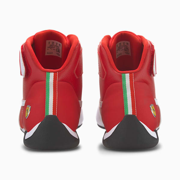 Scuderia Ferrari R-Cat Mid Men's Motorsport Shoes, Rosso Corsa-White-Black, extralarge