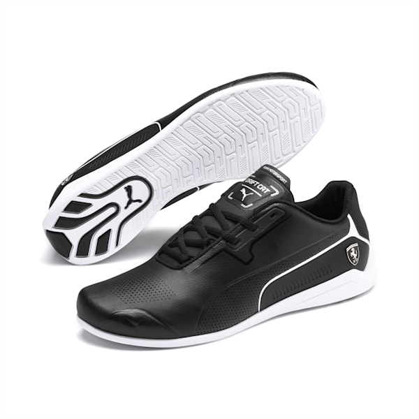 Scuderia Ferrari Drift Cat 8 LS Men's Motorsport Shoes, Puma Black-Puma White, extralarge