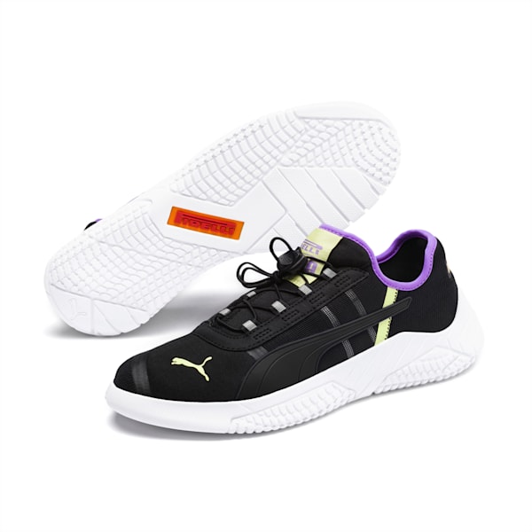 Replicat-X 1.8 Pirelli Men's Motorsport Shoes, Puma Black-Luminous Purple-Sunny Lime, extralarge