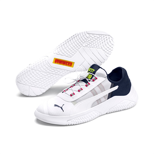 Replicat-X 1.8 Pirelli Men's Motorsport Shoes, Puma White-Peacoat-Limepunch, extralarge