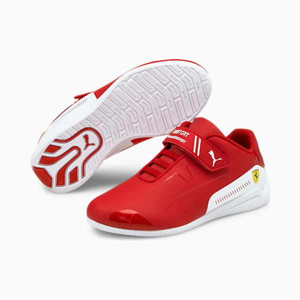 Scuderia Ferrari Drift Cat 8 Little Kids' Shoes, Puma White-Blue Spruce, extralarge