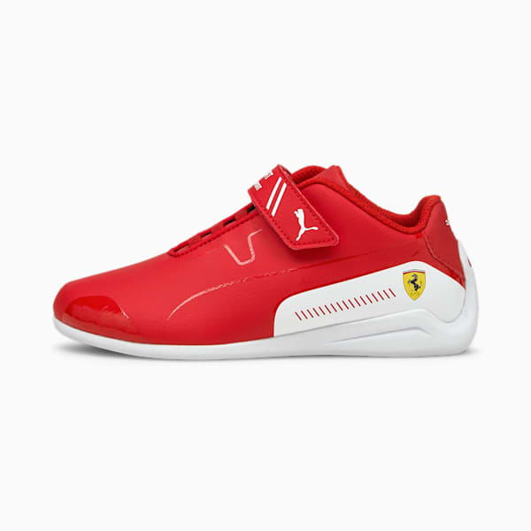 Scuderia Ferrari Drift Cat 8 Little Kids' Shoes, Puma White-Blue Spruce, extralarge