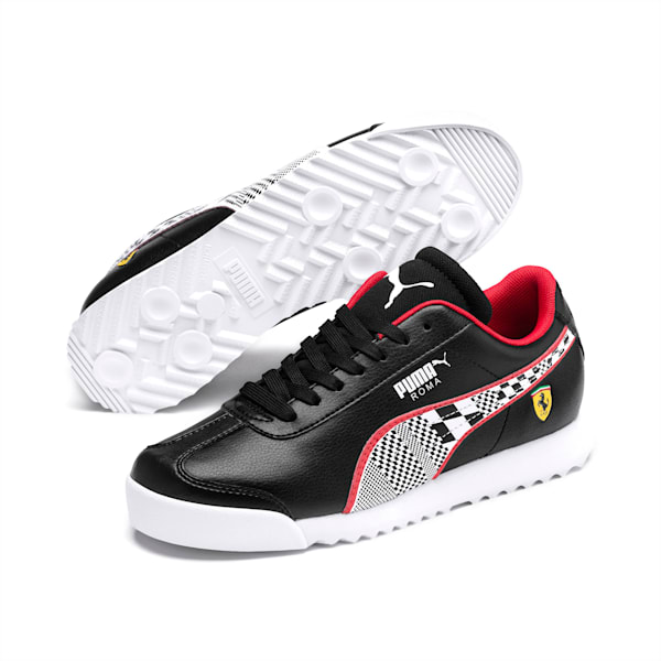 Scuderia Ferrari Roma Kid's Shoes, Puma Black-Puma White, extralarge-IND