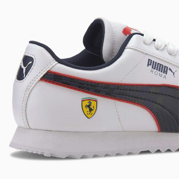 Scuderia Ferrari Roma Sneakers JR, Puma White-Peacoat, extralarge