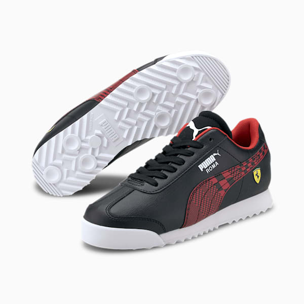 Scuderia Ferrari Roma Sneakers JR, Puma Black-Rosso Corsa, extralarge