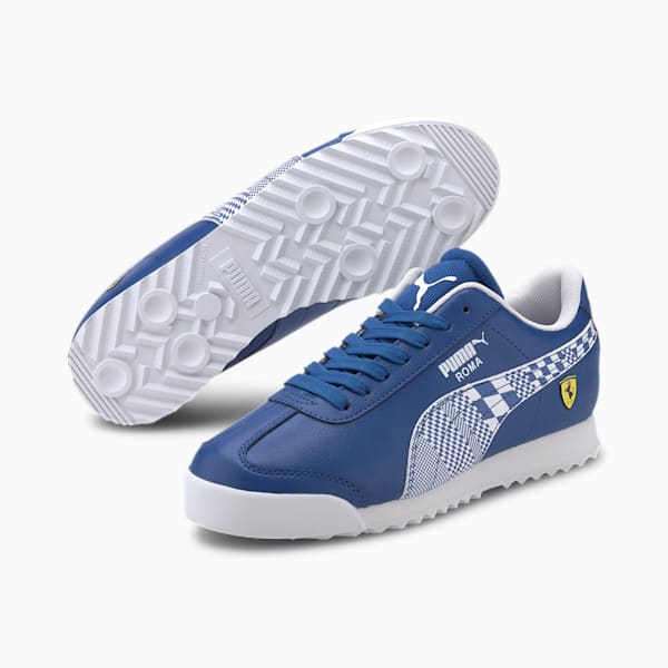 Scuderia Ferrari Roma Sneakers JR, Olympian Blue-Puma White, extralarge