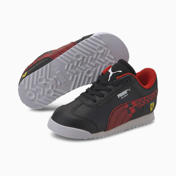 Scuderia Ferrari Roma Toddler Shoes, Puma Black-Rosso Corsa, extralarge