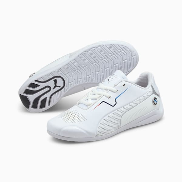 BMW M Motorsport Drift Cat 8 Motorsport Shoes JR, Puma White-Puma White, extralarge