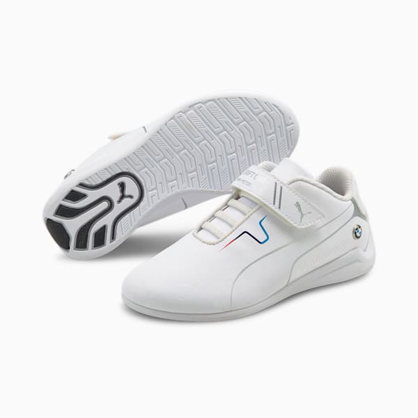 BMW M Motorsport Drift Cat 8 Little Kids' Shoes, Puma White-Puma White, extralarge