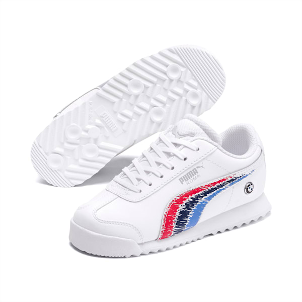 BMW M Motorsport Roma Little Kids' Shoes, Puma White-Puma White, extralarge