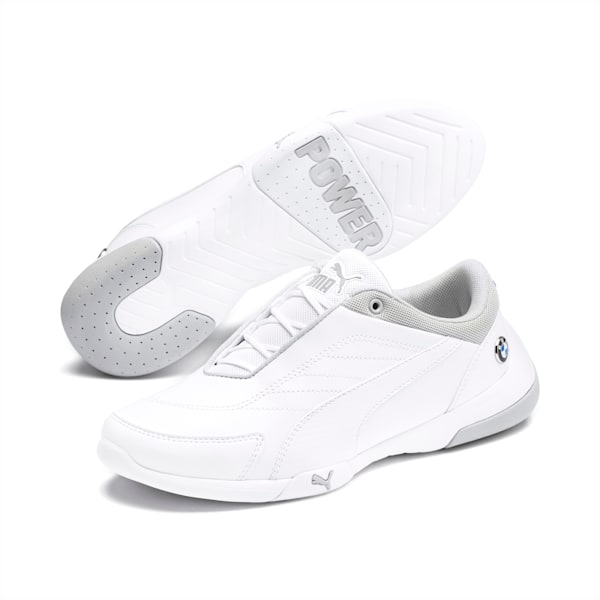 BMW M Motorsport Kart Cat III Motorsport Shoes JR, Puma White-Puma White, extralarge