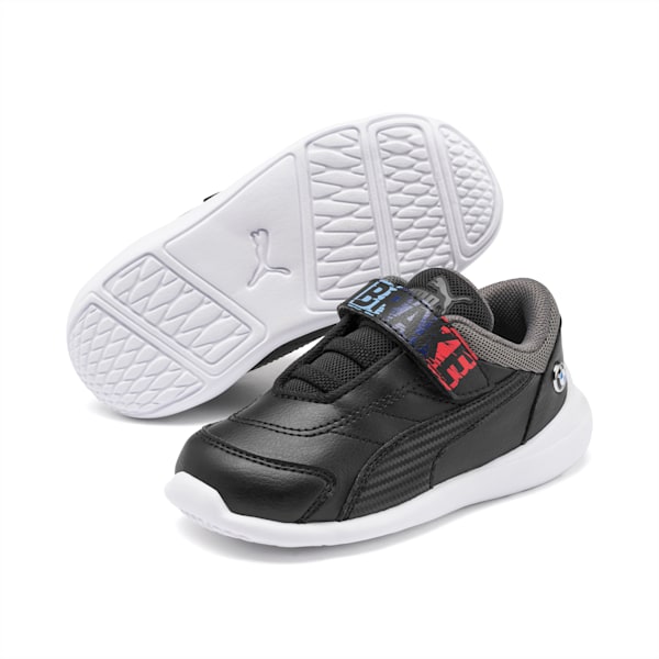 BMW M Motorsport Kart Cat III Toddler Shoes, Puma Black-Puma Black, extralarge