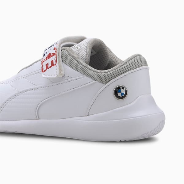BMW M Motorsport Kart Cat III Toddler Shoes, Puma White-Puma White, extralarge
