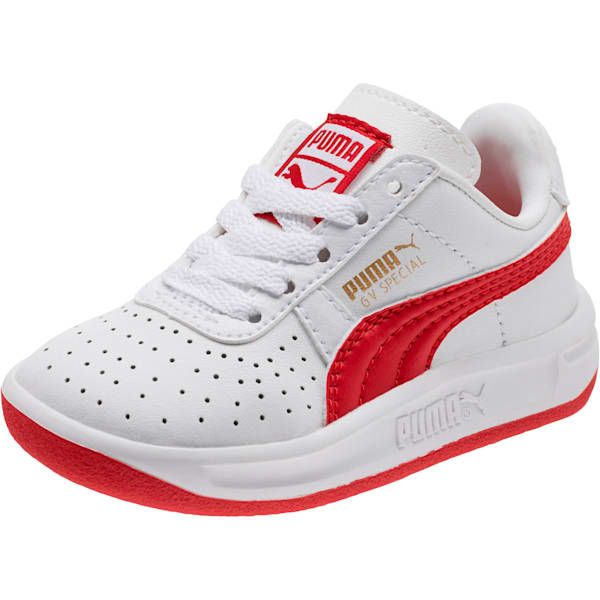 GV Special Toddler Shoes, Puma White-Ribbon Red