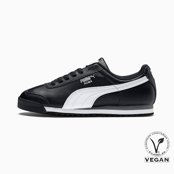 Roma Basic Men's Sneakers, black-white-puma silver, extralarge