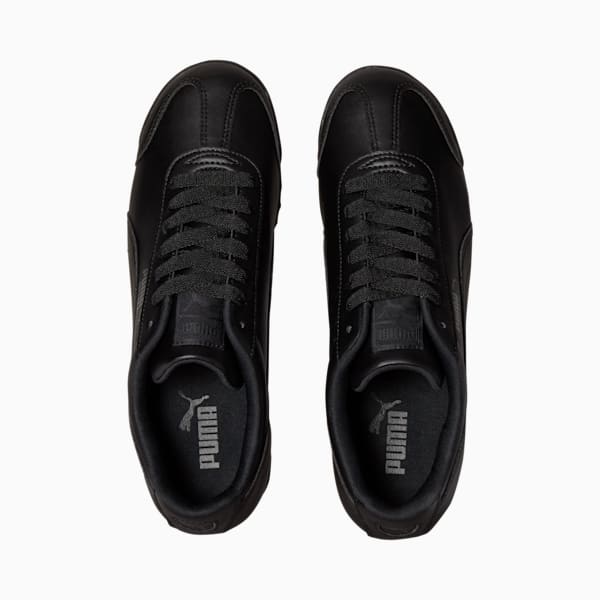 Black puma roma trainers deals