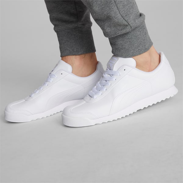 Zapatos deportivos Roma Basic, blanco-gris claro, extragrande