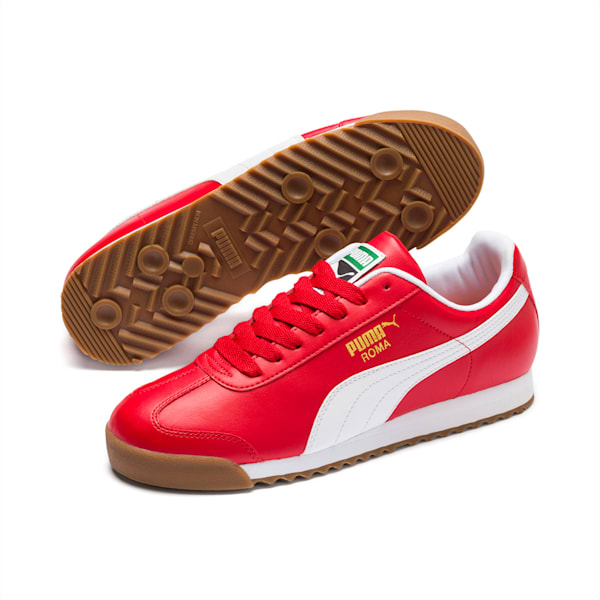 Roma Basic Men's Sneakers, High Risk Red-Puma White, extralarge-IND