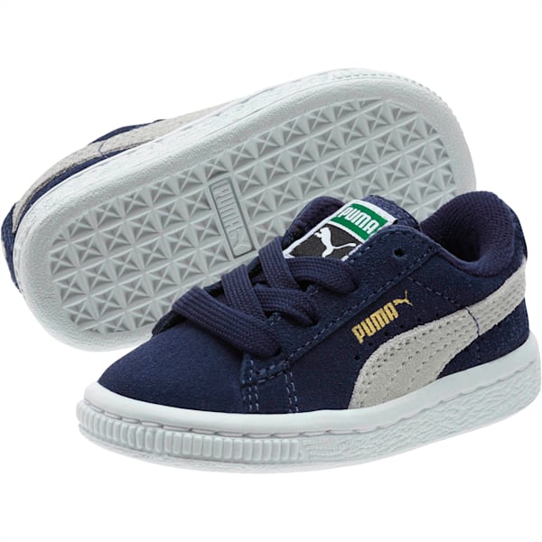 Puma Suede Toddler Shoes, peacoat-team gold, extralarge