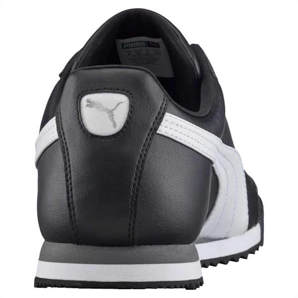 Roma Basic Sneakers JR, black-white-puma silver