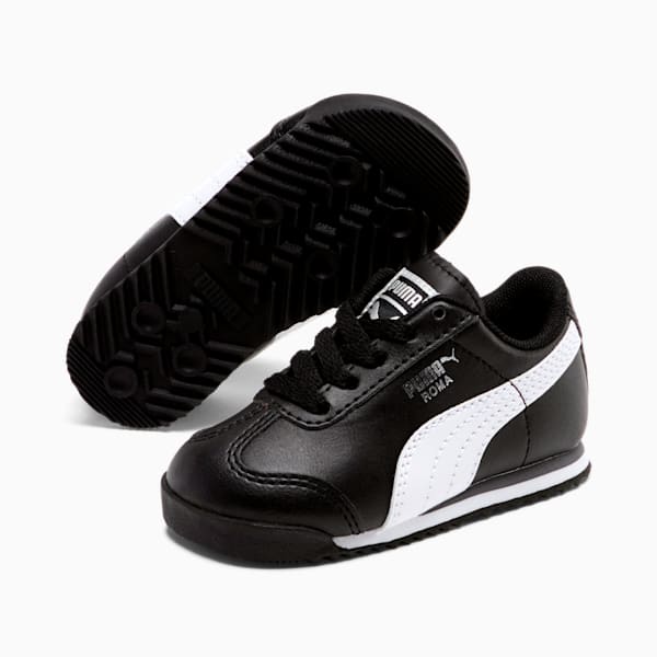 Roma Basic Toddler Shoes, black-white-puma silver, extralarge