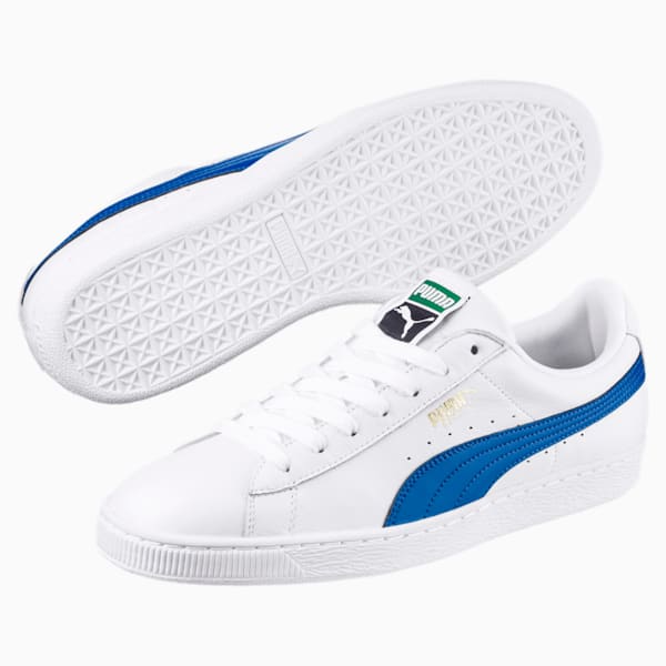 Basket Classic LFS Men's Shoes, Puma White-Turkish Sea, extralarge-IND