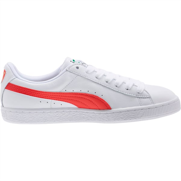 Heritage Basket Classic Sneakers, Puma White-Flame Scarlet, extralarge