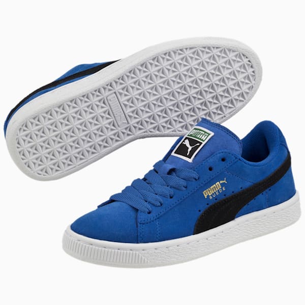Suede Sneakers JR, strong blue-black, extralarge