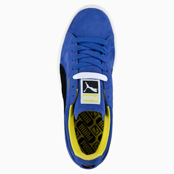 Suede Classic Women's Sneakers, dazzling blue-black-blazing yellow, extralarge