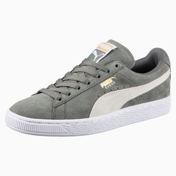 Suede Classic Women's Sneakers, AGAVE GREEN-Whisper White, extralarge