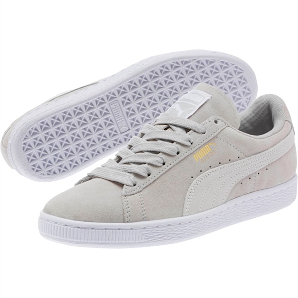 Suede Classic Women's Sneakers, Gray Violet-Puma White-Gold, extralarge
