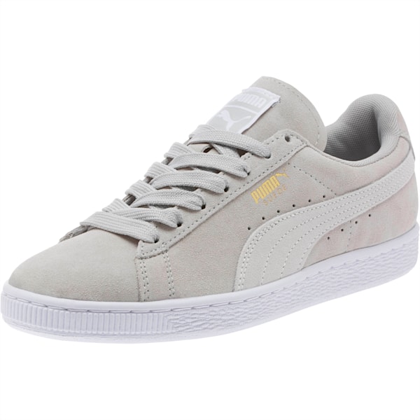 Suede Classic Women's Sneakers, Gray Violet-Puma White-Gold, extralarge
