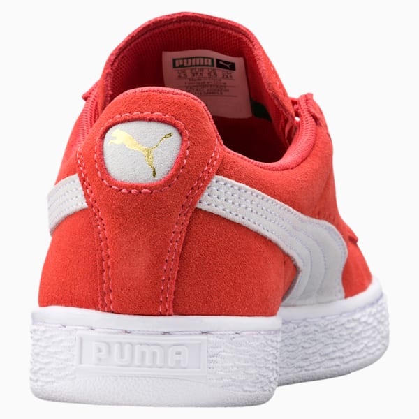 Suede Classic Women's Sneakers, Spiced Coral-Puma White, extralarge