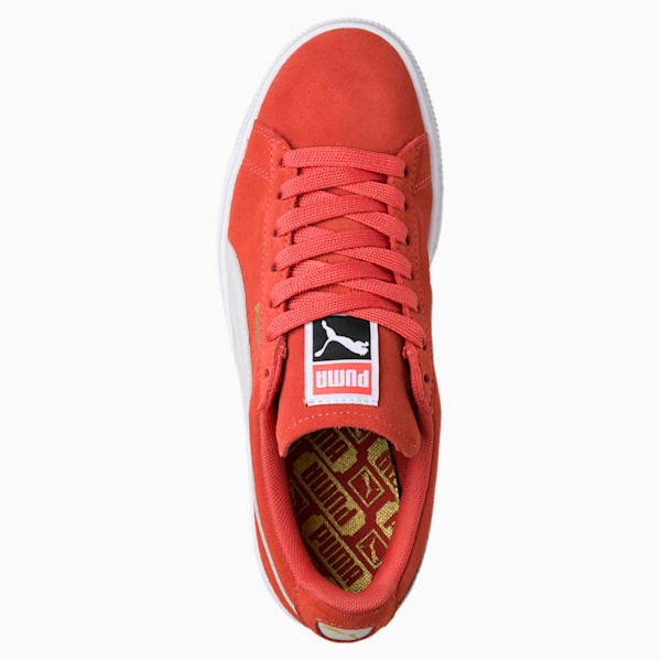 Suede Classic Women's Sneakers, Spiced Coral-Puma White, extralarge