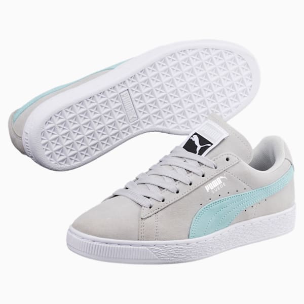 Suede Classic Women's Sneakers, Glacier Gray-Island Paradise, extralarge