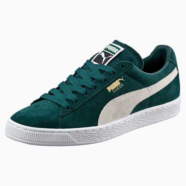Suede Classic+ Sneakers, Ponderosa Pine-Puma White, extralarge-IND