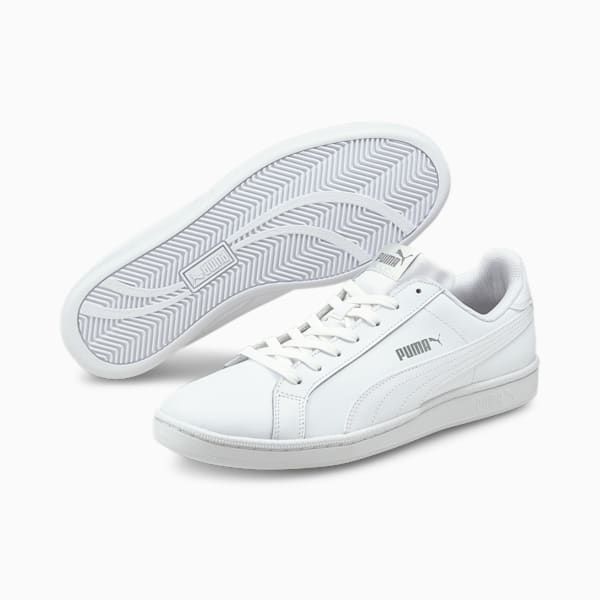 Smash Leather Unisex Sneakers, white, extralarge-AUS