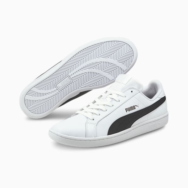 Smash Leather Unisex Sneakers, white-black-white, extralarge-IDN