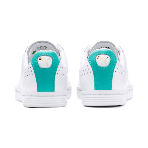 Court Star Men's Sneakers, Puma White-Blue Turquoise, extralarge