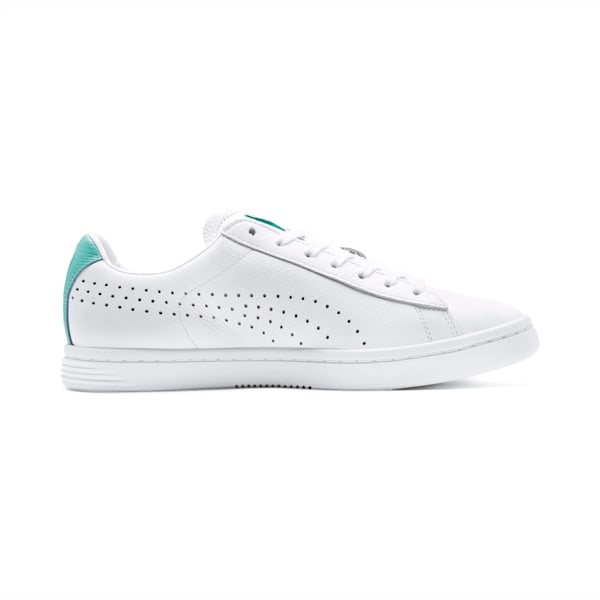 Court Star Men's Sneakers, Puma White-Blue Turquoise, extralarge