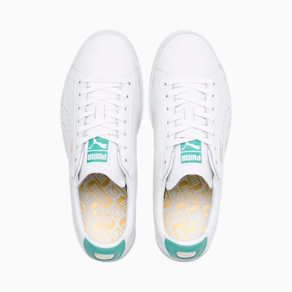 Court Star Men's Sneakers, Puma White-Blue Turquoise, extralarge